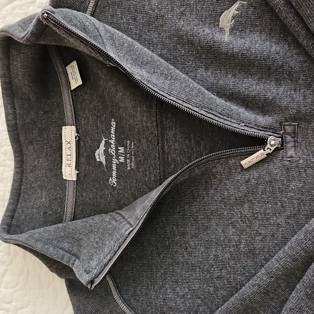Vintage Tommy Bahama 1/4 Zip Sweatshirt Sweater Size M - Picture 12 of 12